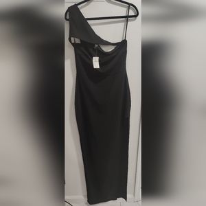 Mayven One-Shoulder Cutout Slit Formal Dress